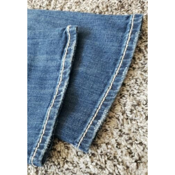 Vigoss Jeans The Dublin Boot 3/4 27x31 Low Rise Thick Stitch Distressed - Picture 5 of 12